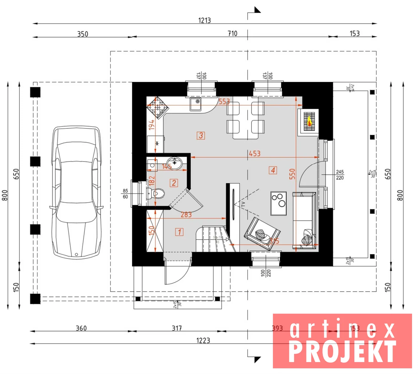 Rzut: parter, D157