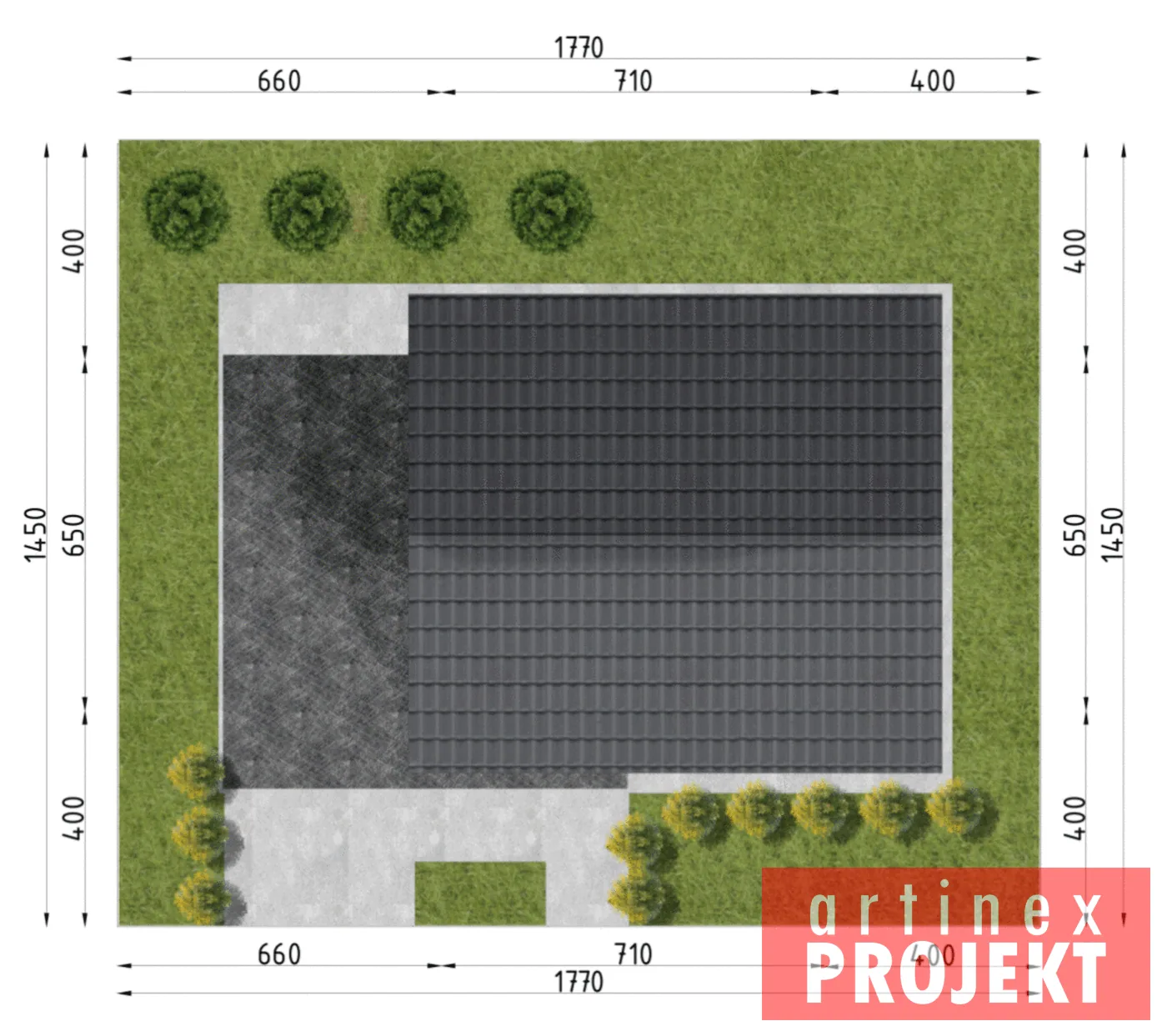 Lokalizacja domu na działce