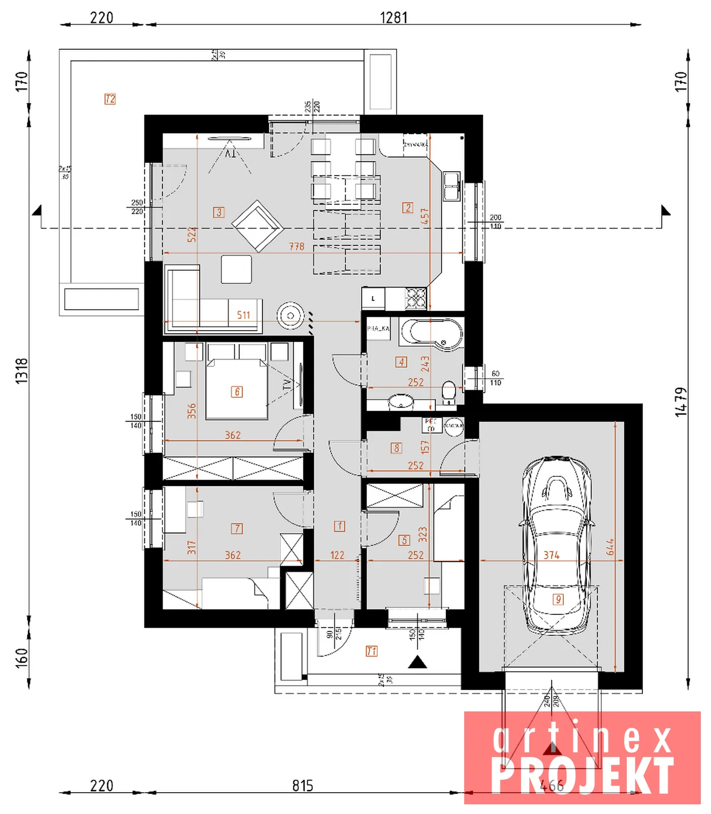 Rzut: parter, D234