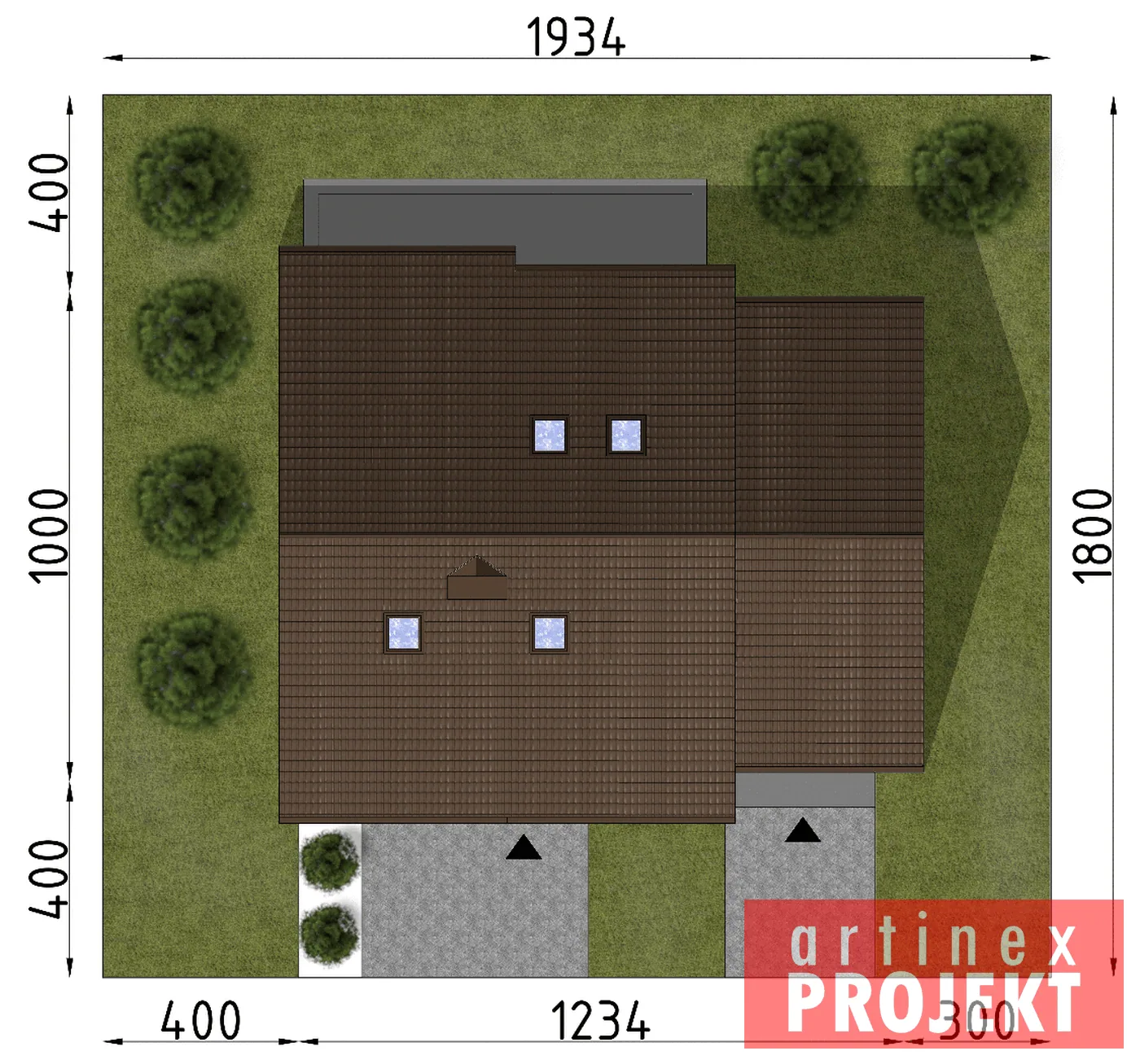 Lokalizacja domu na działce