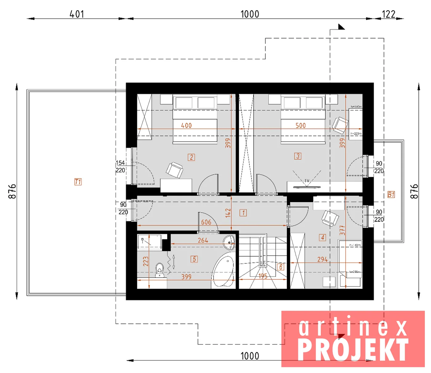 Rzut: poddasze, D101 Tobiasz