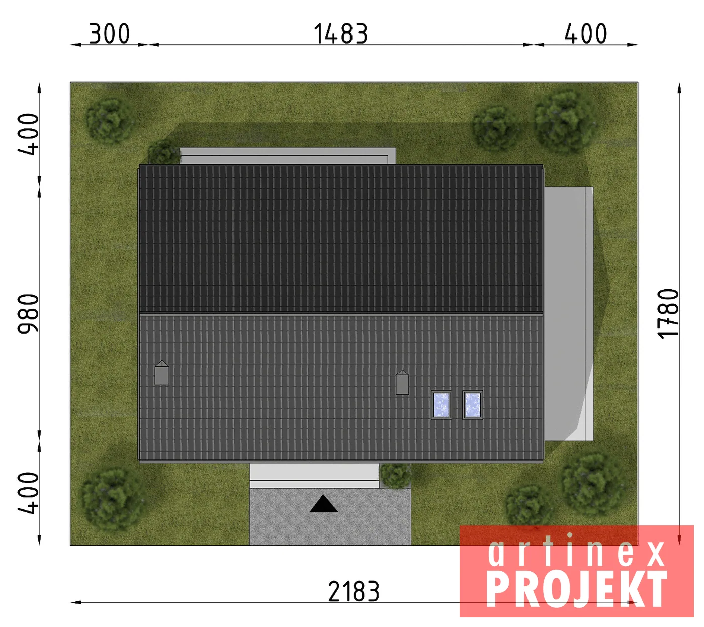 Lokalizacja domu na działce