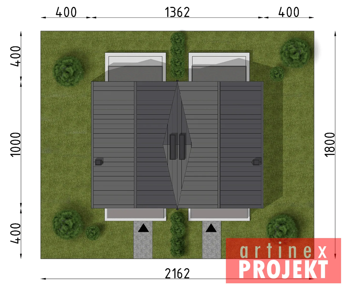 Lokalizacja domu na działce