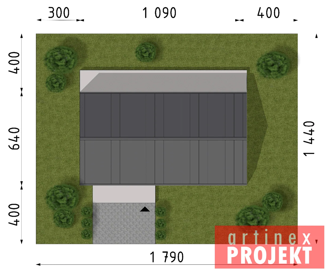 Lokalizacja domu na działce